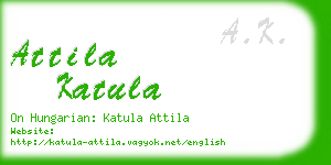 attila katula business card